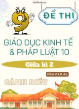 Tuyển tập 9 Đề thi GDKT&PL Lớp 10 (Cánh Diều) giữa học kì 2 (Kèm đáp án)
